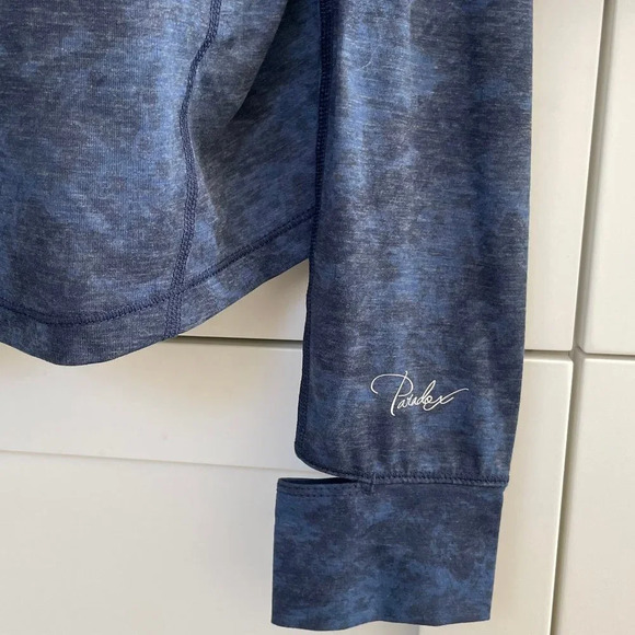 Paradox Dri-Release Repreve LS 1/2 Zip Fitted Poly Wool Top Blue Grey Sz M NWOT - Picture 5 of 10